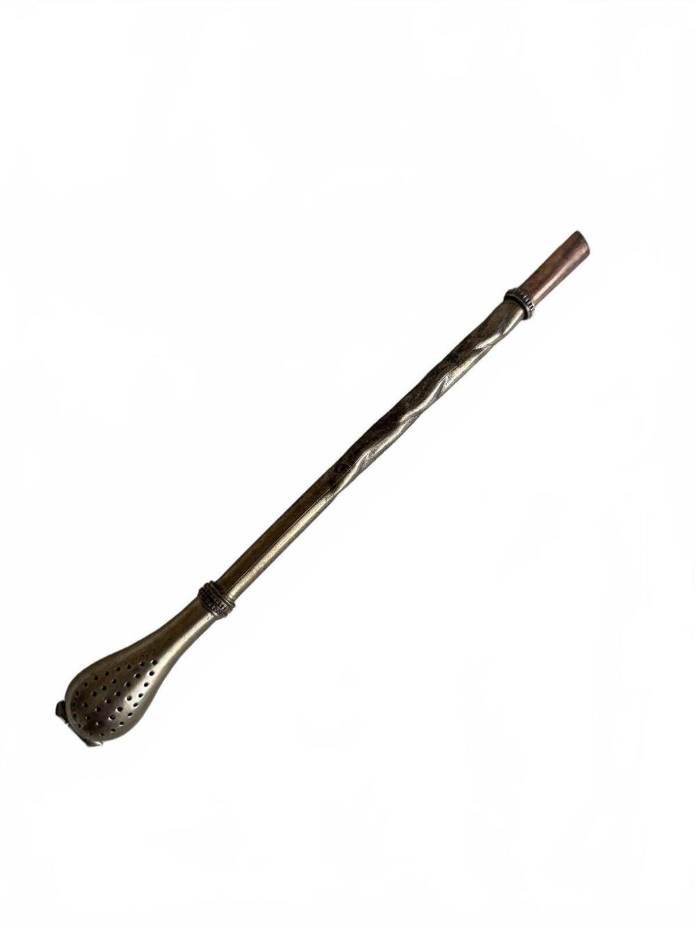 Vintage Argentina Yerba Mate Bombilla Metal Drinking Straw Filter Straw